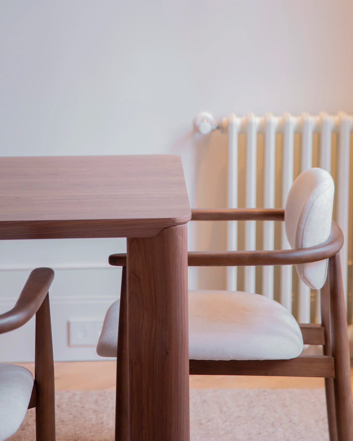 Mayra rectangular dining table in different wood finishes