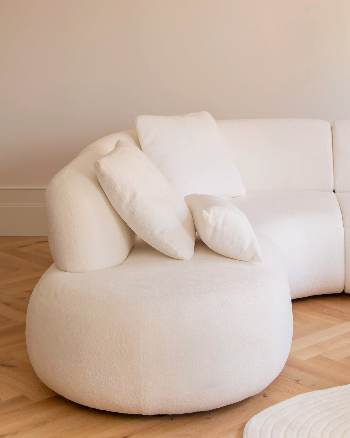 Zante large modular curved 4-seater sofa, customizable colors