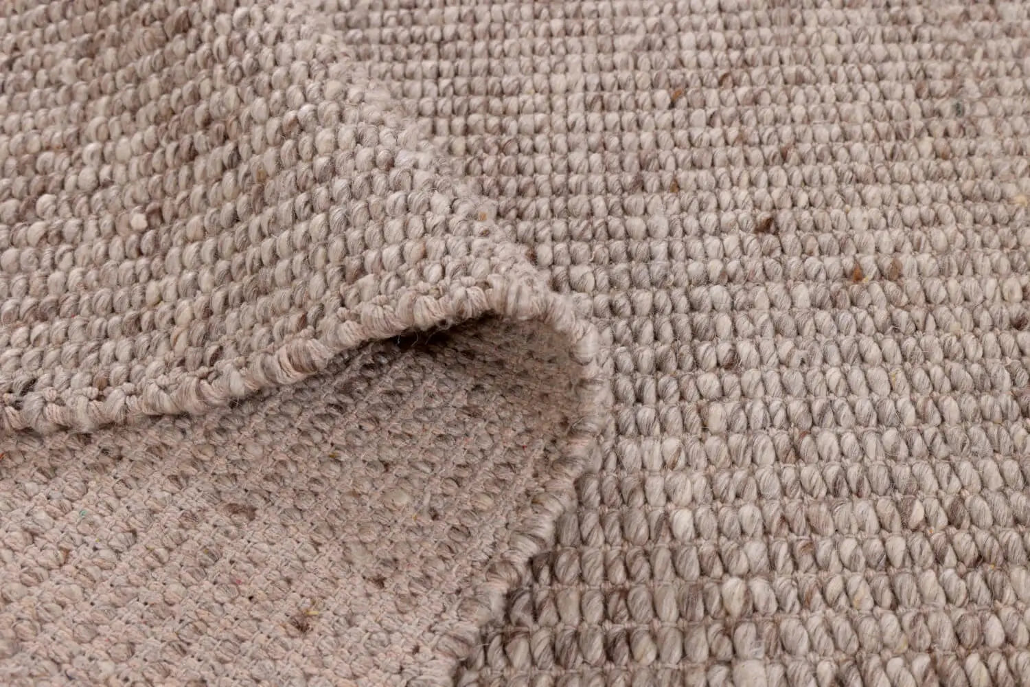 Alfombra de lana y poliester Birma Beige