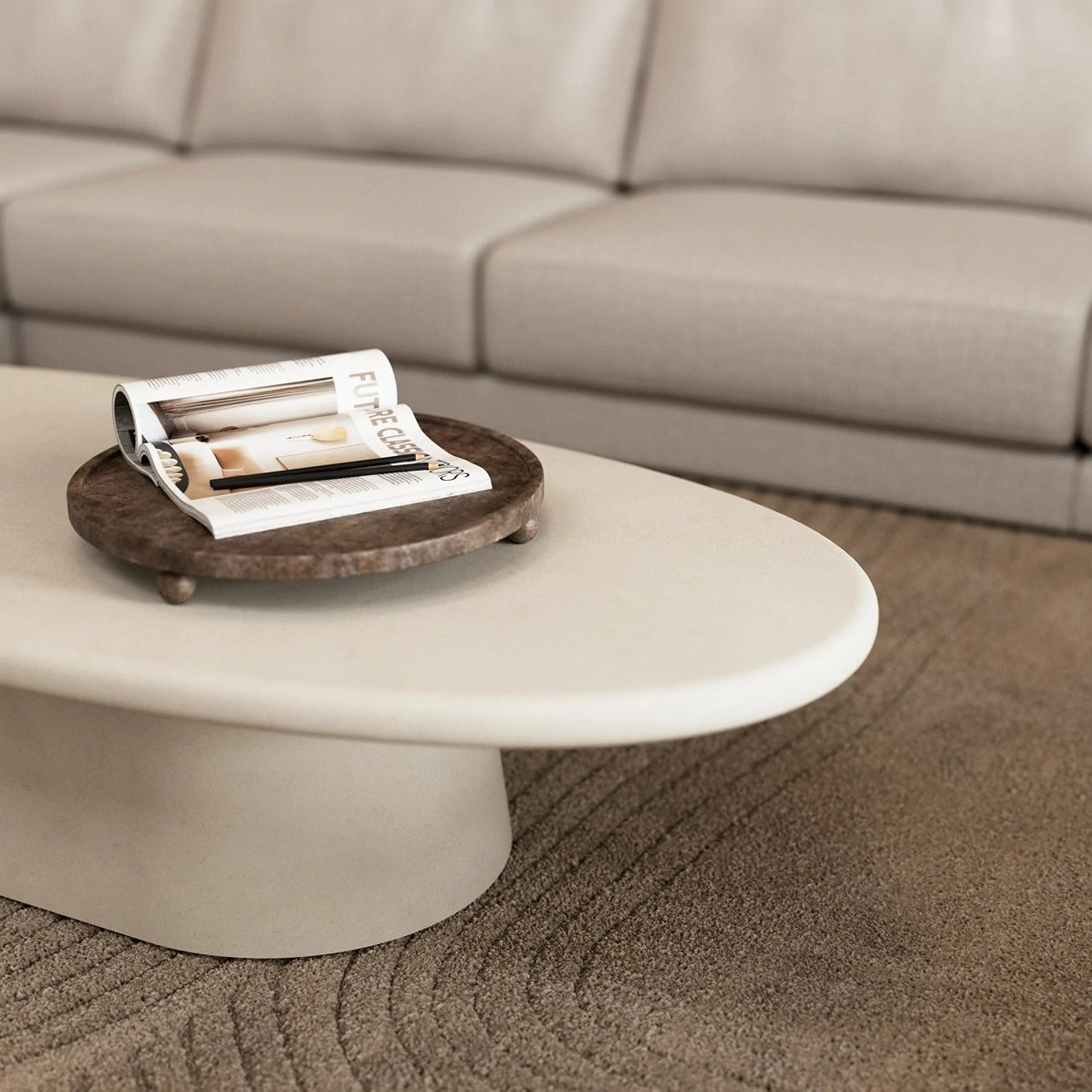 Ganges Low Coffee Table and Microcement