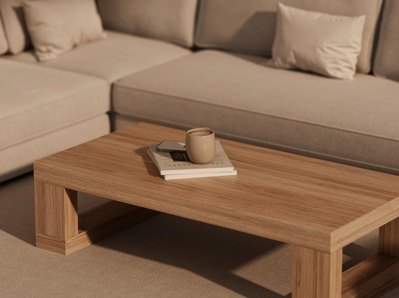 Gea Oak Wood Coffee Table