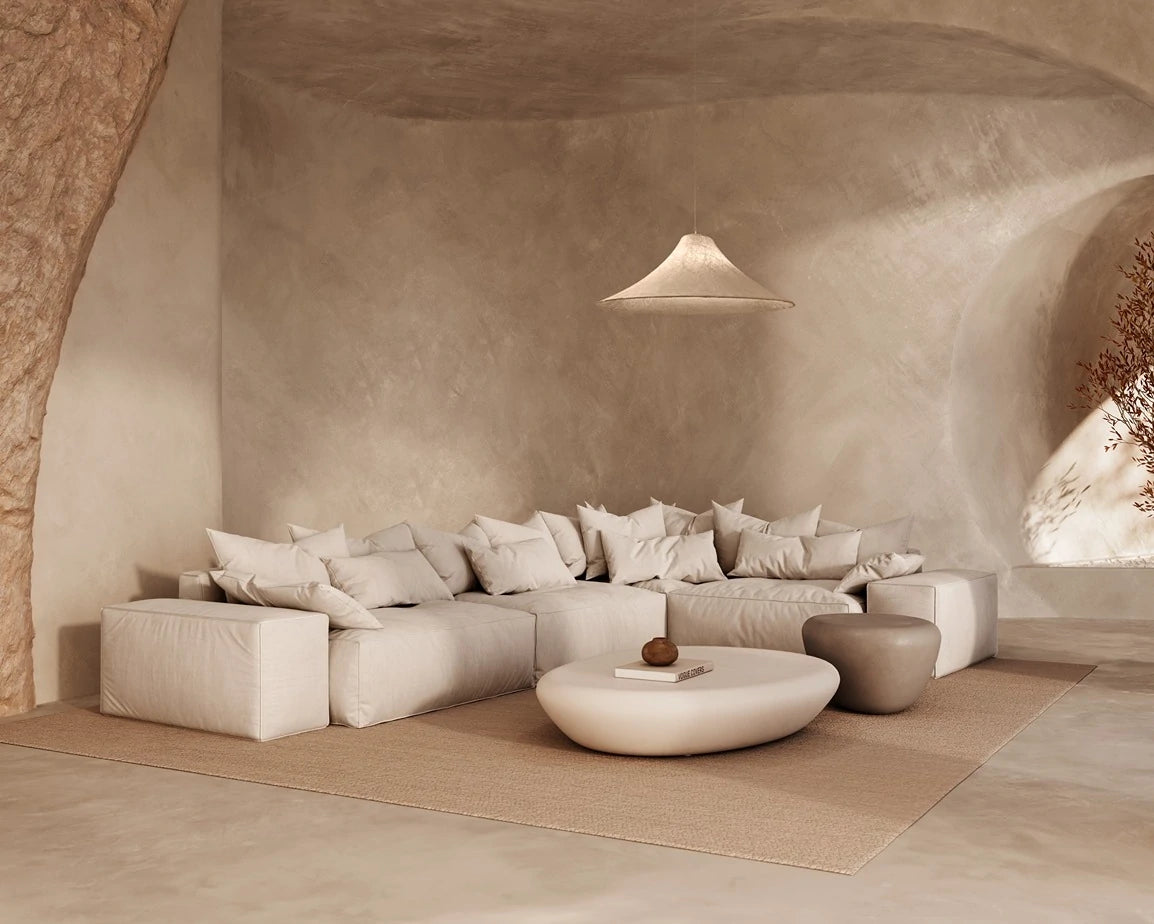 Oasis Low Coffee Table and Microcement