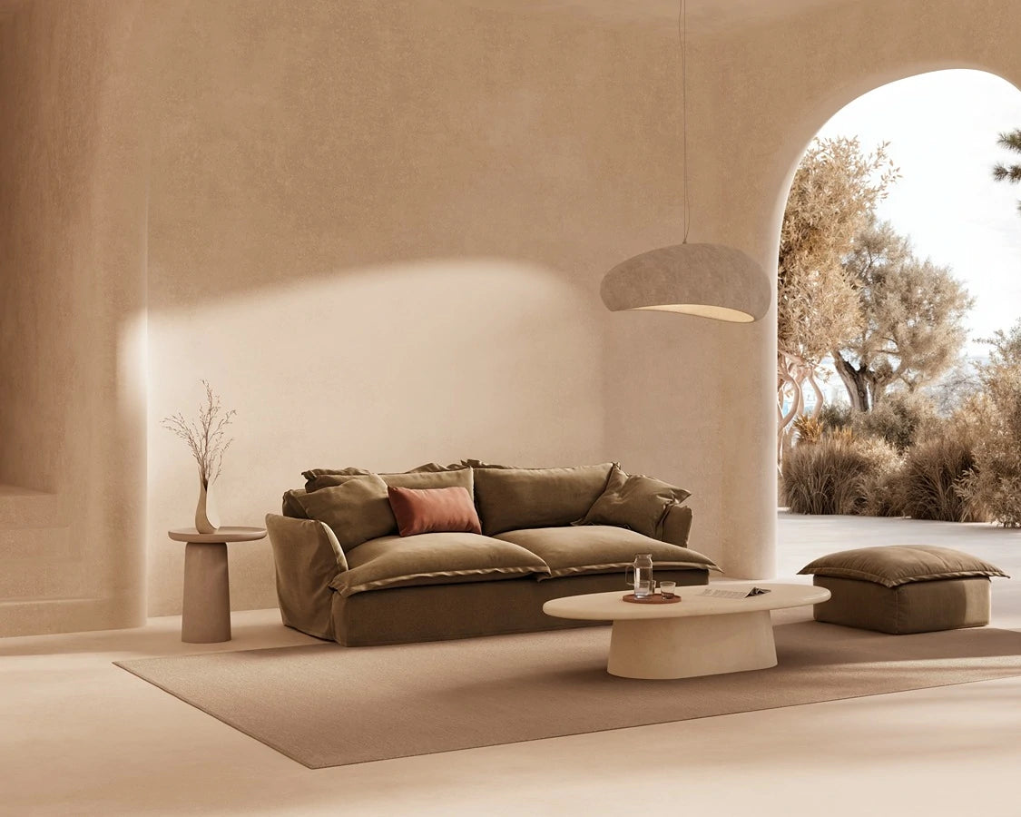 Cala Microcement Round Side Table