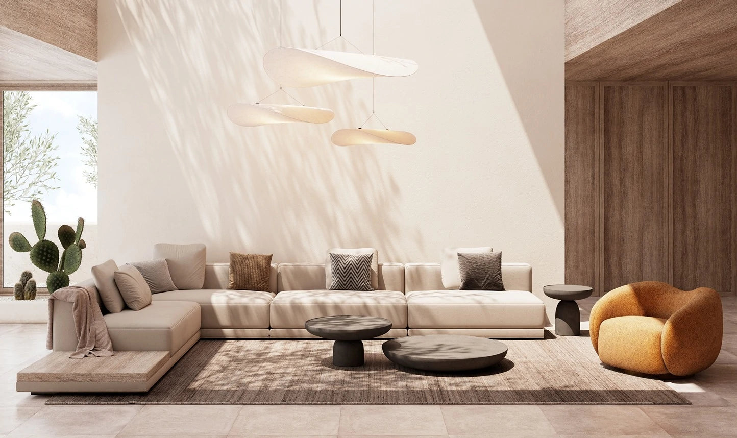 High Round Coffee Table and Microcement Rin