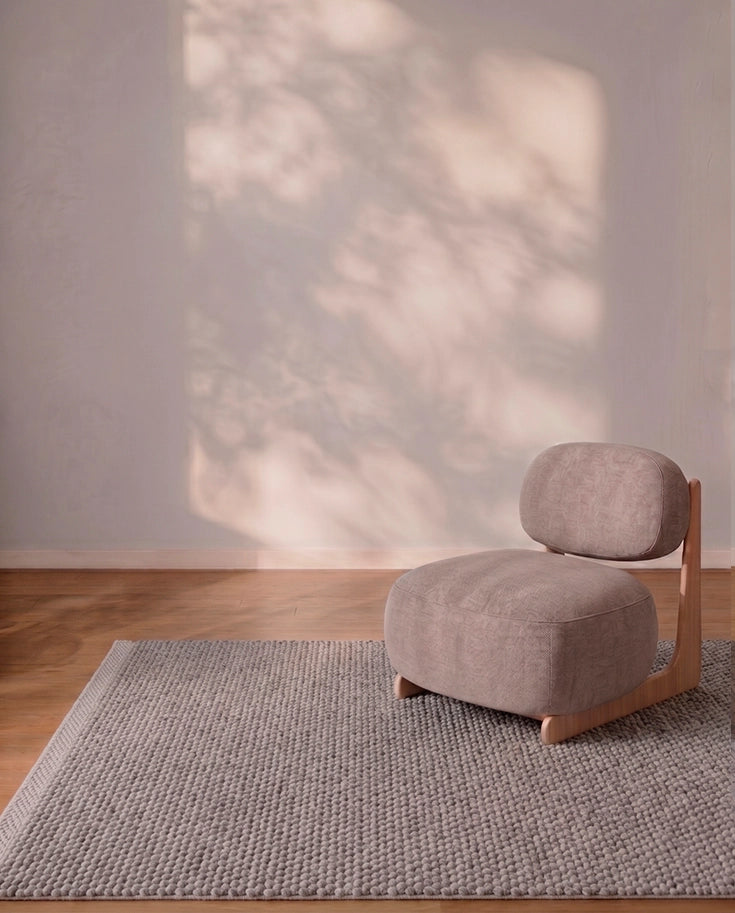 Alfombra de lana y poliester Birma Gris