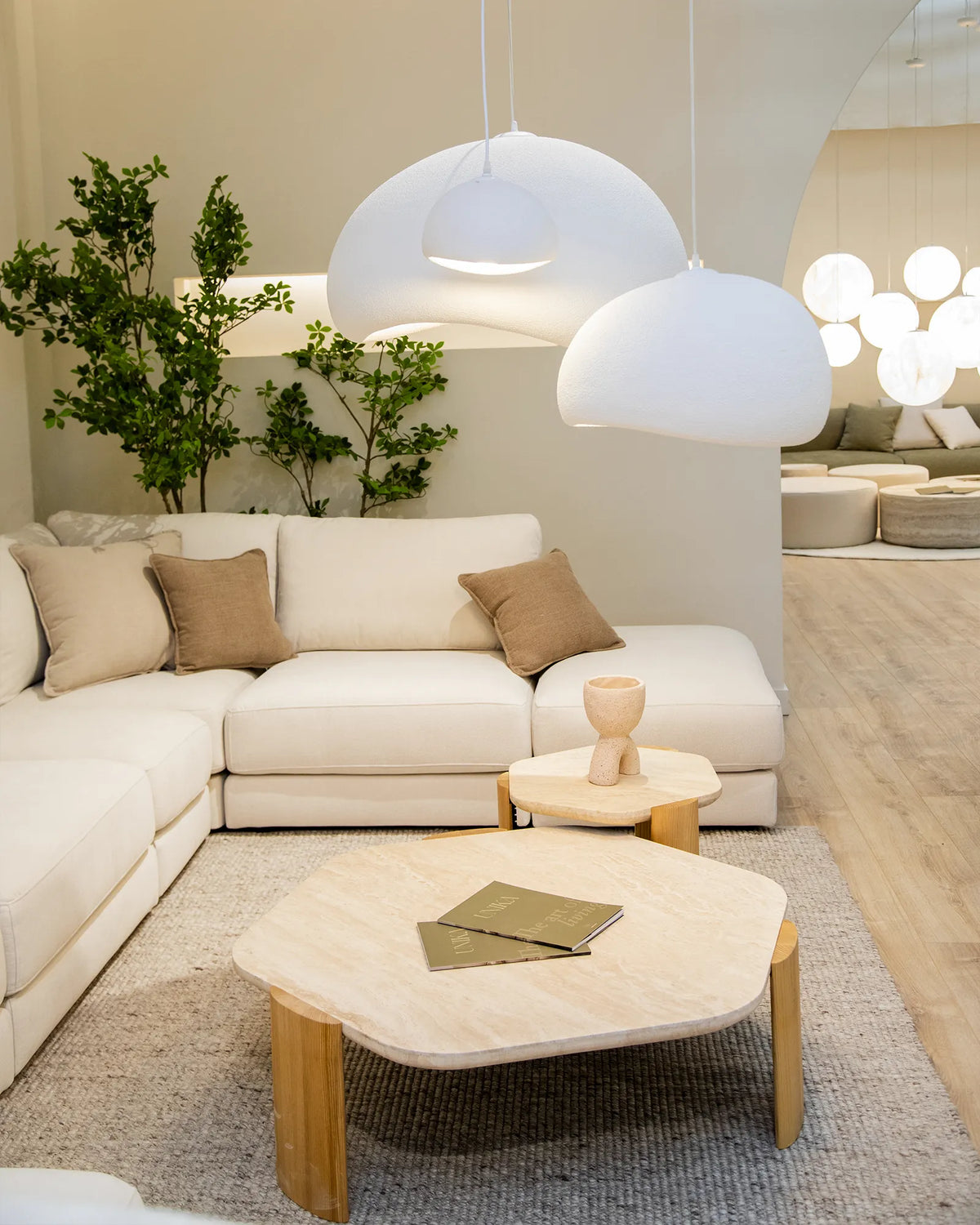Lámpara techo colgante salón comedor resina multiformato artesanal orgánica Cloud