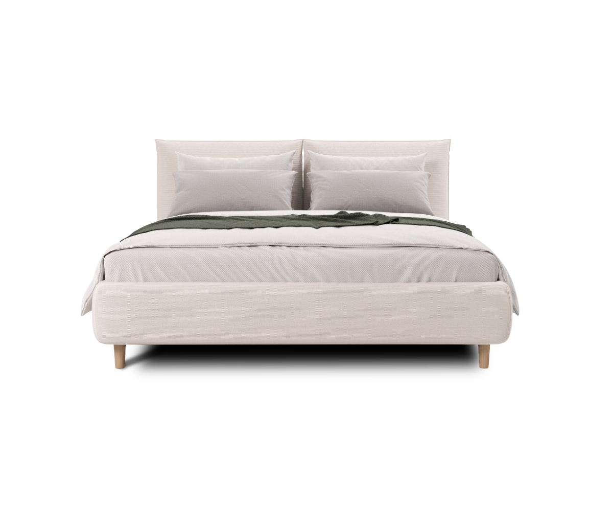 Cama Delos con tapicería personalizada para colchón de 160 x 200