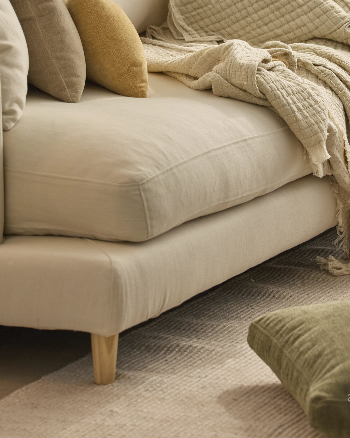 Sofá chaise longue 4 plazas personalizable moderno grande Delos