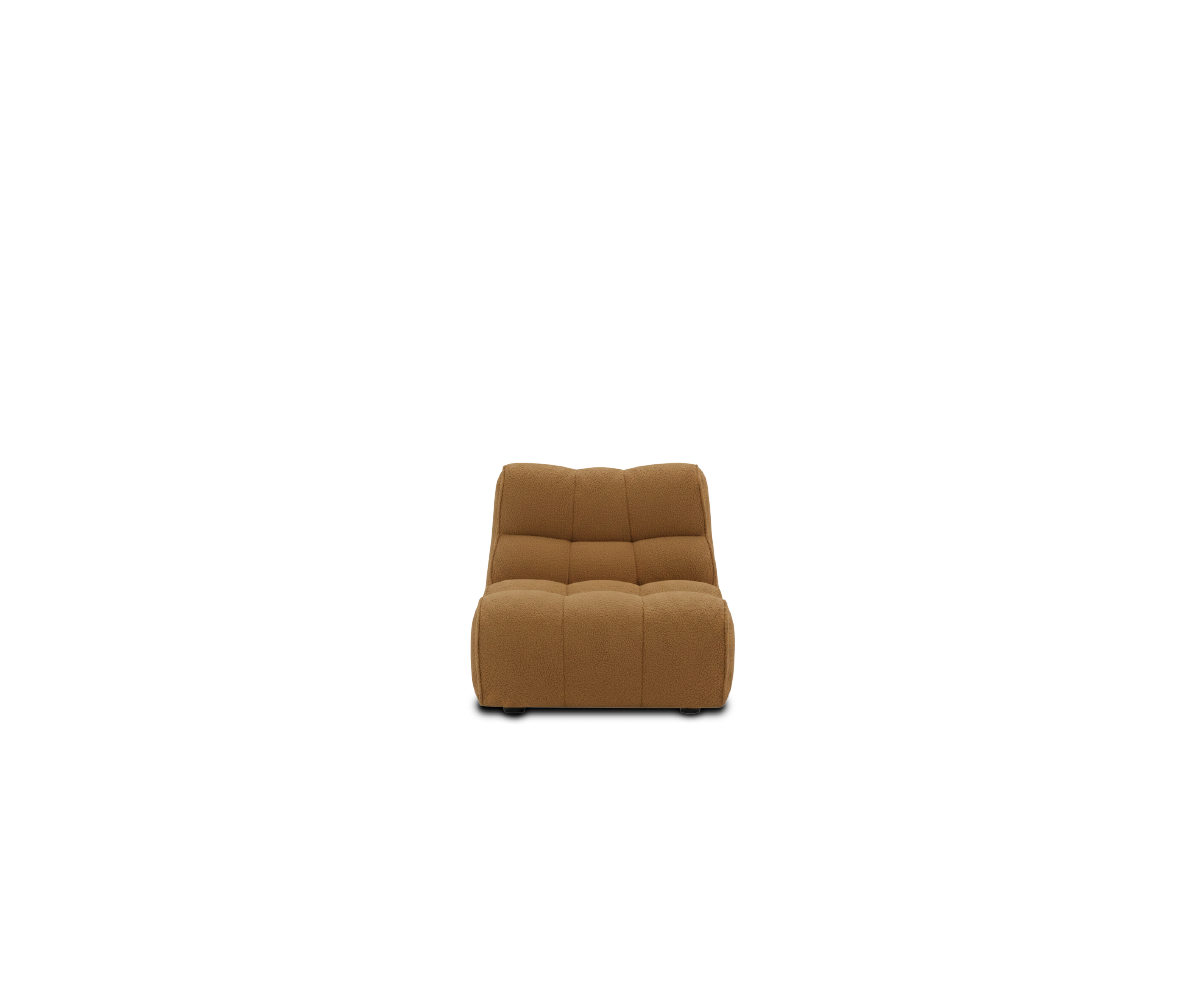 Nude armchair upholstered in terracotta color, 65 cm