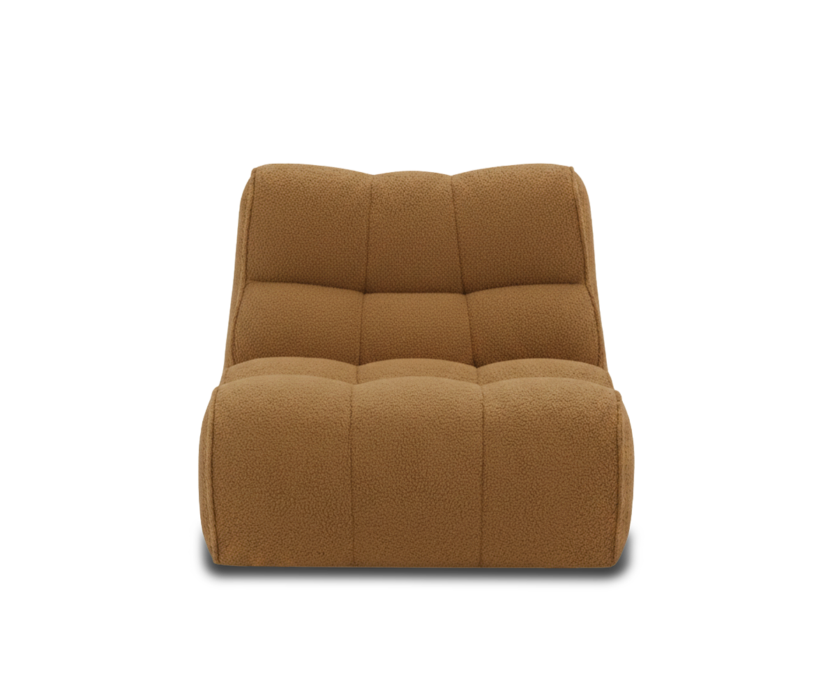 Sillón Nude tapizado en color teja 65 cm