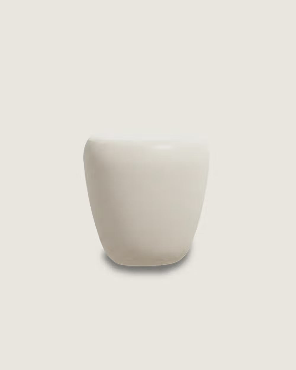 Mesa centro salón comedor ovalada alta microcemento calidad premium pequeña natural Oasis