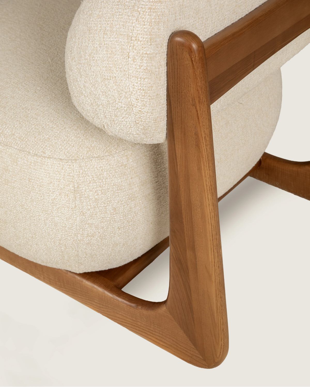 Mare armchair in dolmen creme and dolmen ash upholstery