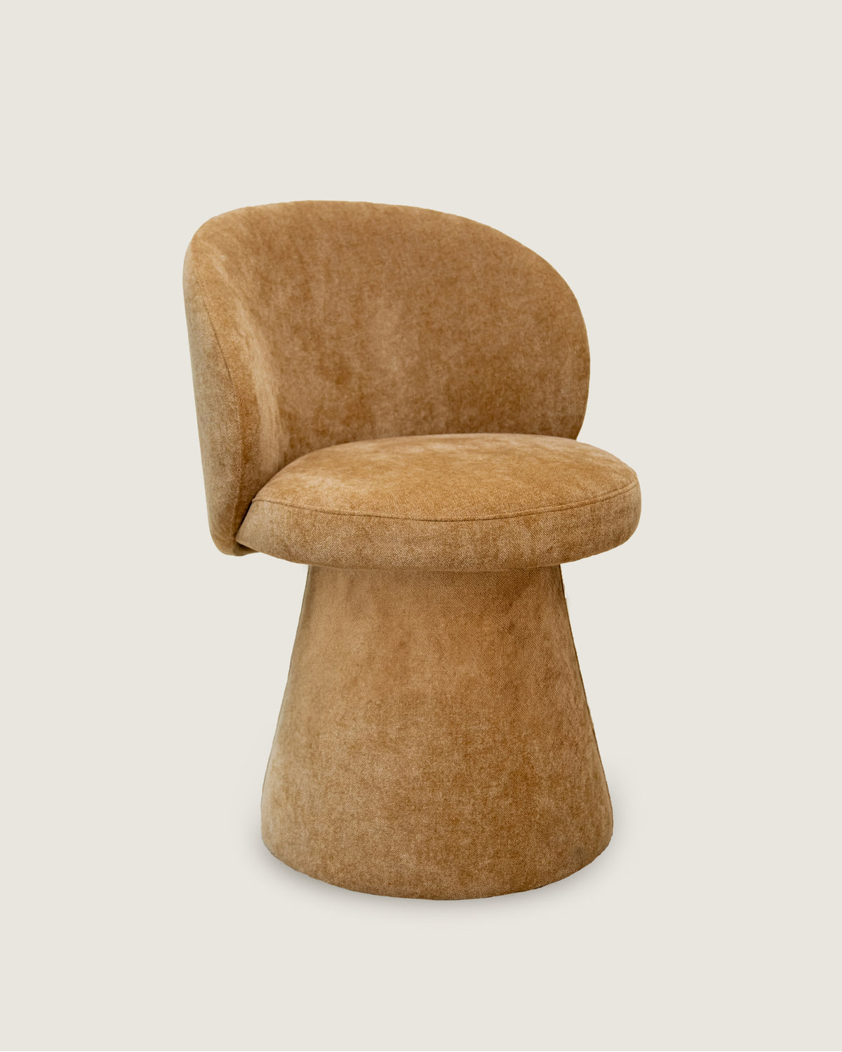 Silla cómoda comedor nórdica tapizada Vita Camel Aura