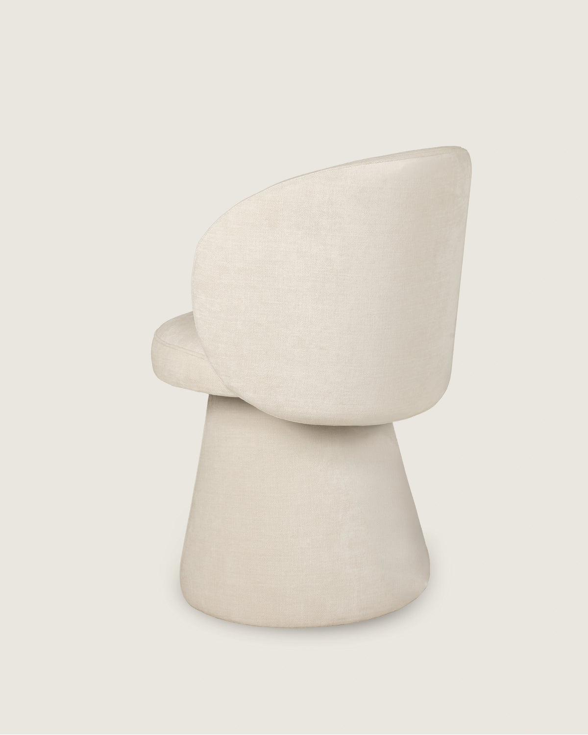 Silla cómoda comedor nórdica, tapizada Vita Beige