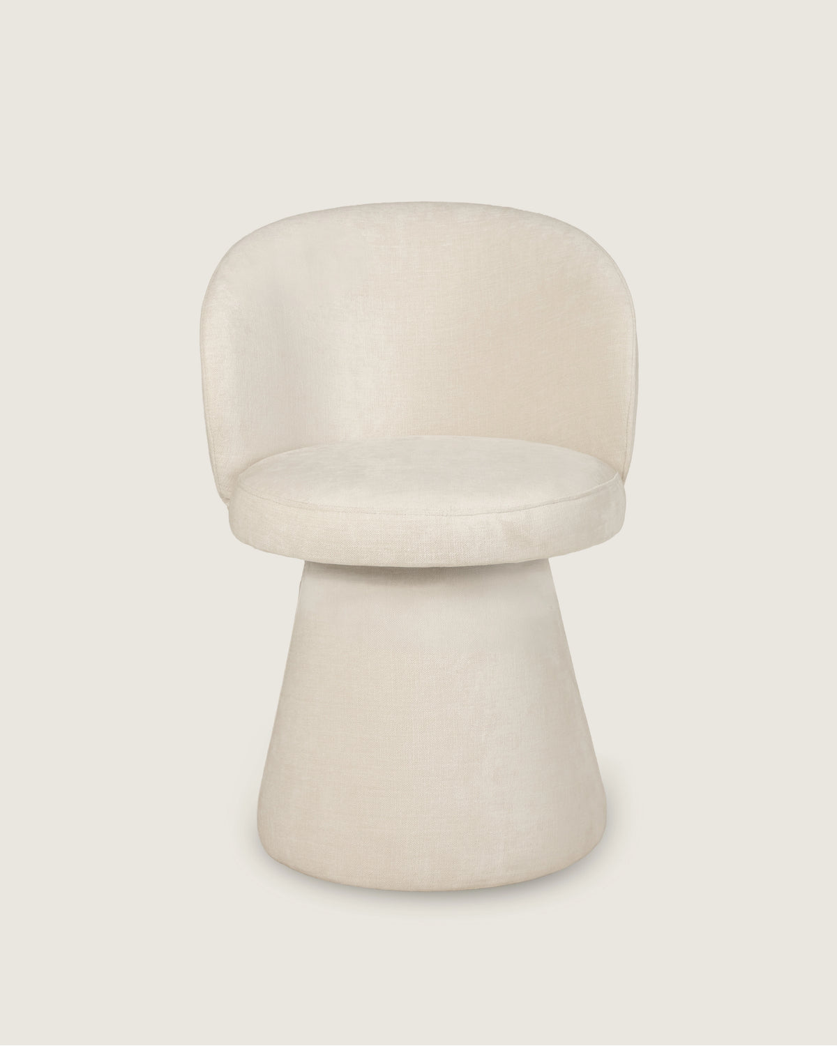 Silla cómoda comedor nórdica, tapizada Vita Beige