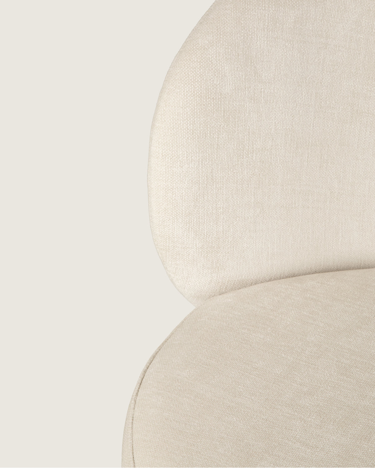 Silla cómoda comedor nórdica, tapizada Vita Beige