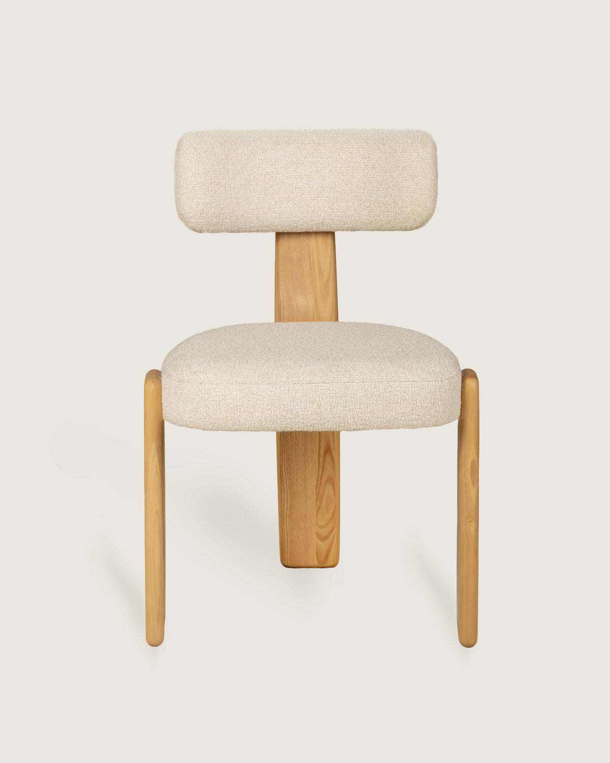 Silla cómoda comedor nórdica, tapizada madera fresno maciza patas de madera Lea