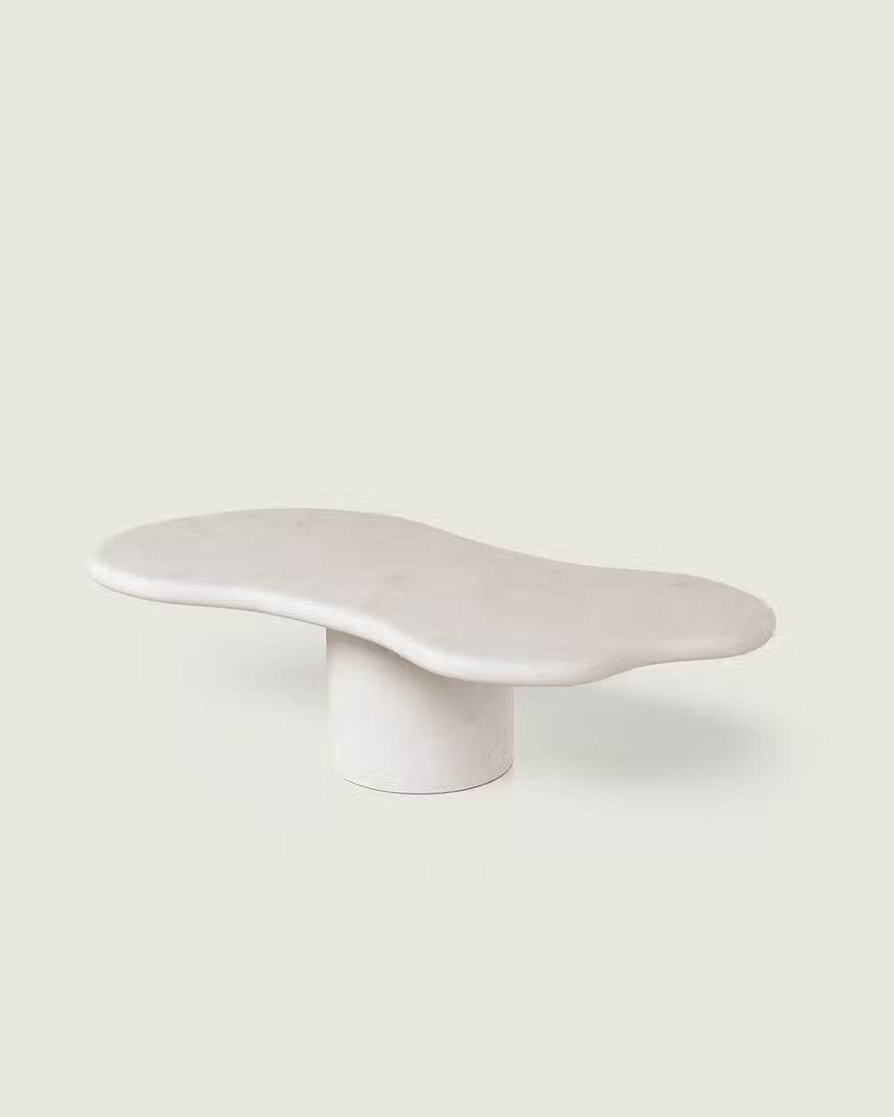 Mesa centro salón comedor formas orgánica microcemento calidad premium mediana natural Indo