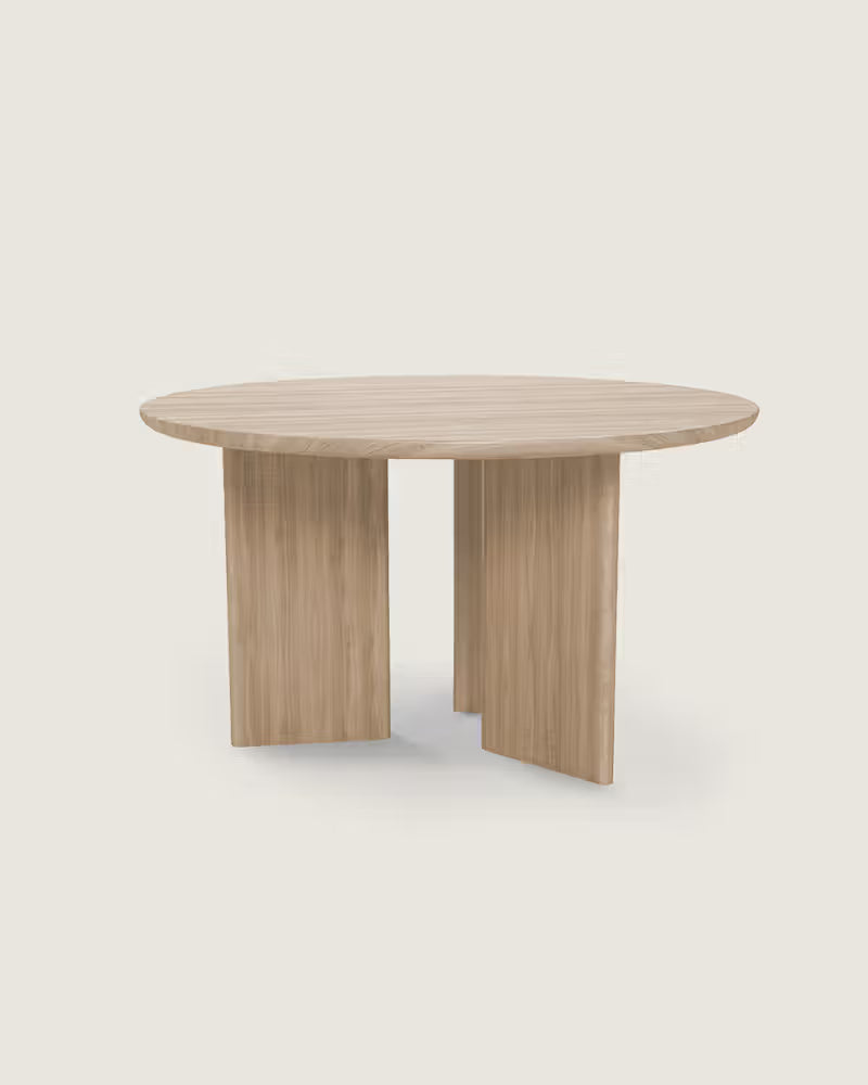 Mesa salón comedor redonda madera calidad premium grande roble Zen