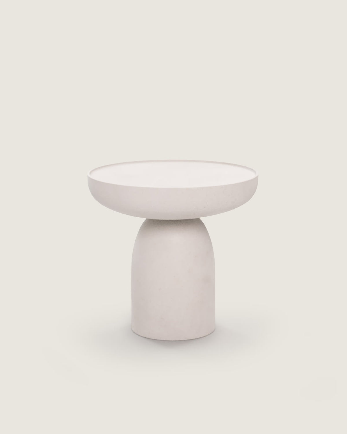 Mesa auxiliar salón comedor redonda microcemento calidad premium pequeña natural Rin