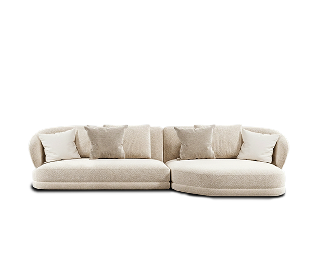 Sofá Praga 4 plazas con chaise longue con tapicería personalidad 310 cm