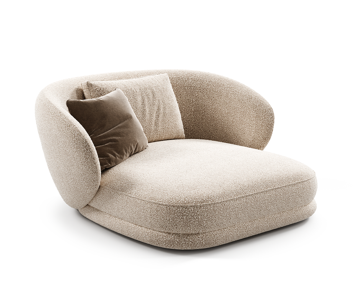 Sillón Praga con tapicería personalizada 110 cm