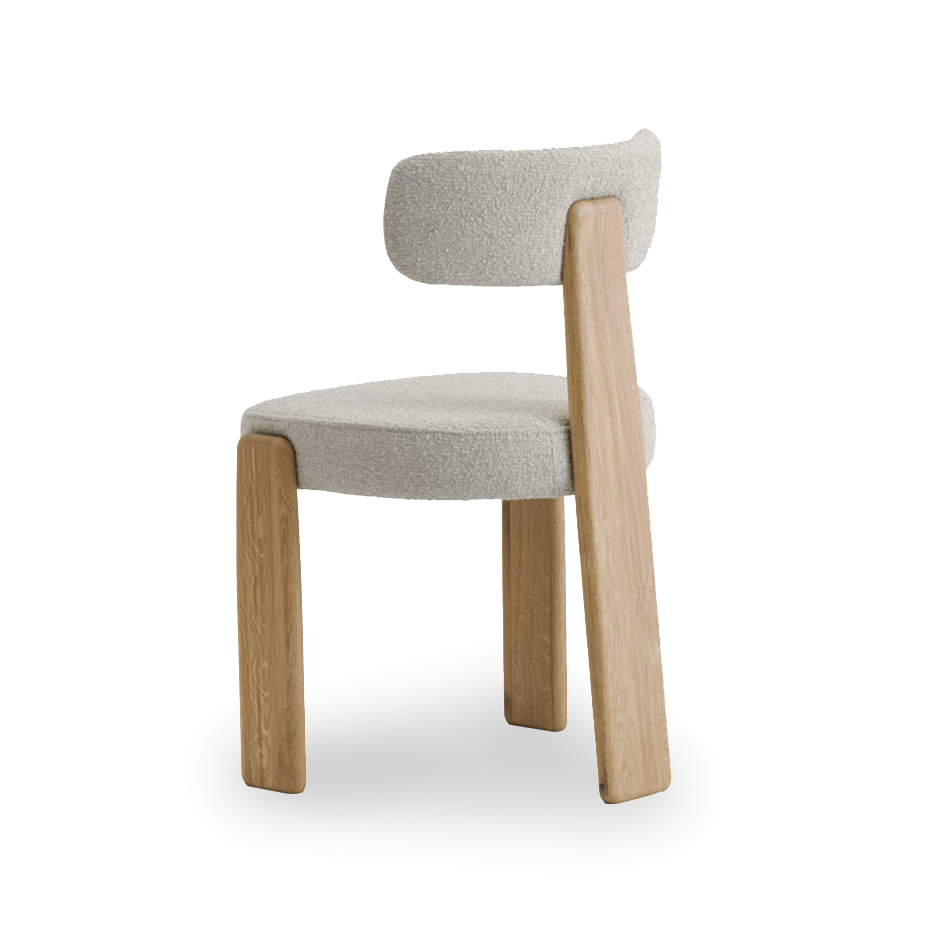 Silla Lea en tapicería dolmen creme