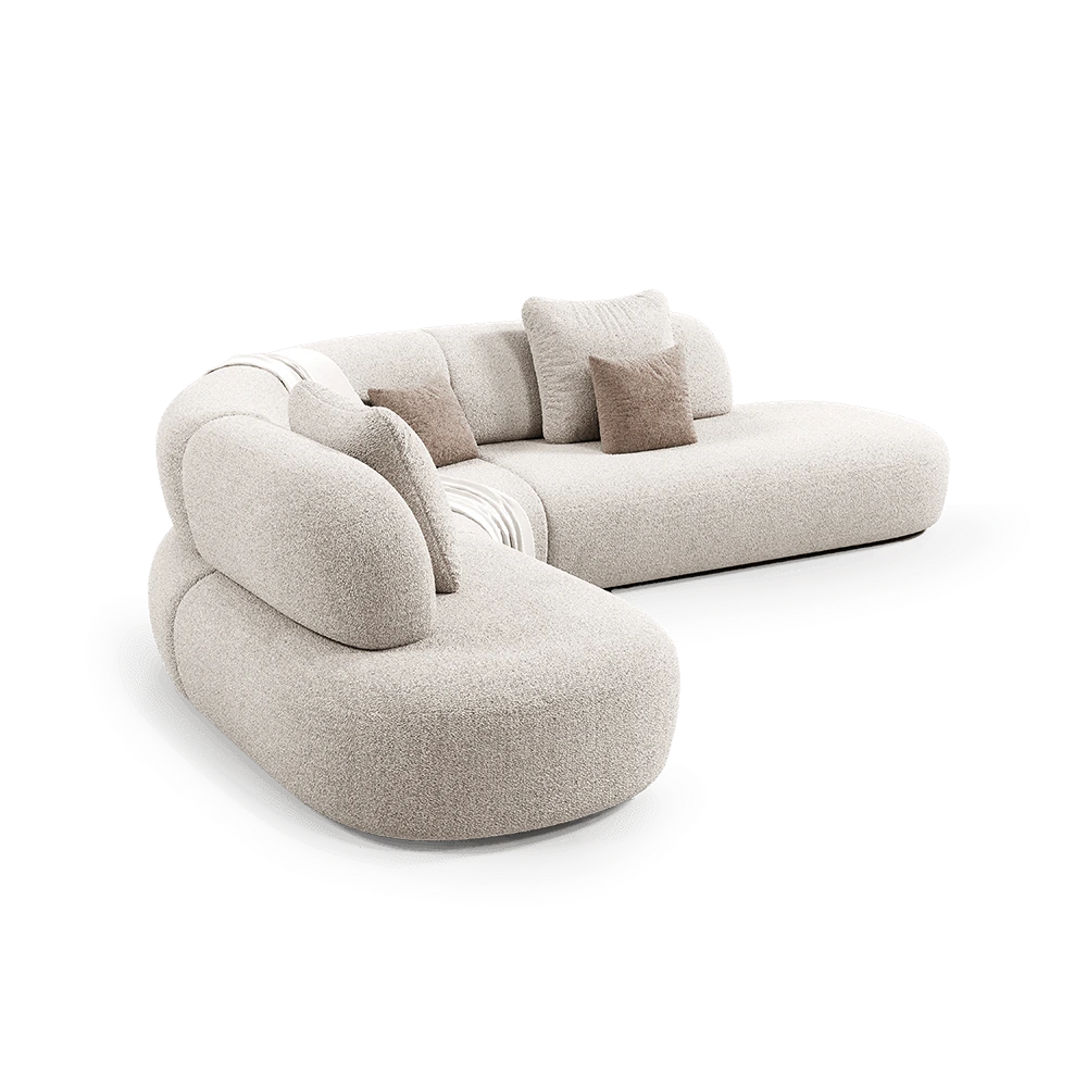 Zante large modular curved 4-seater sofa, customizable colors