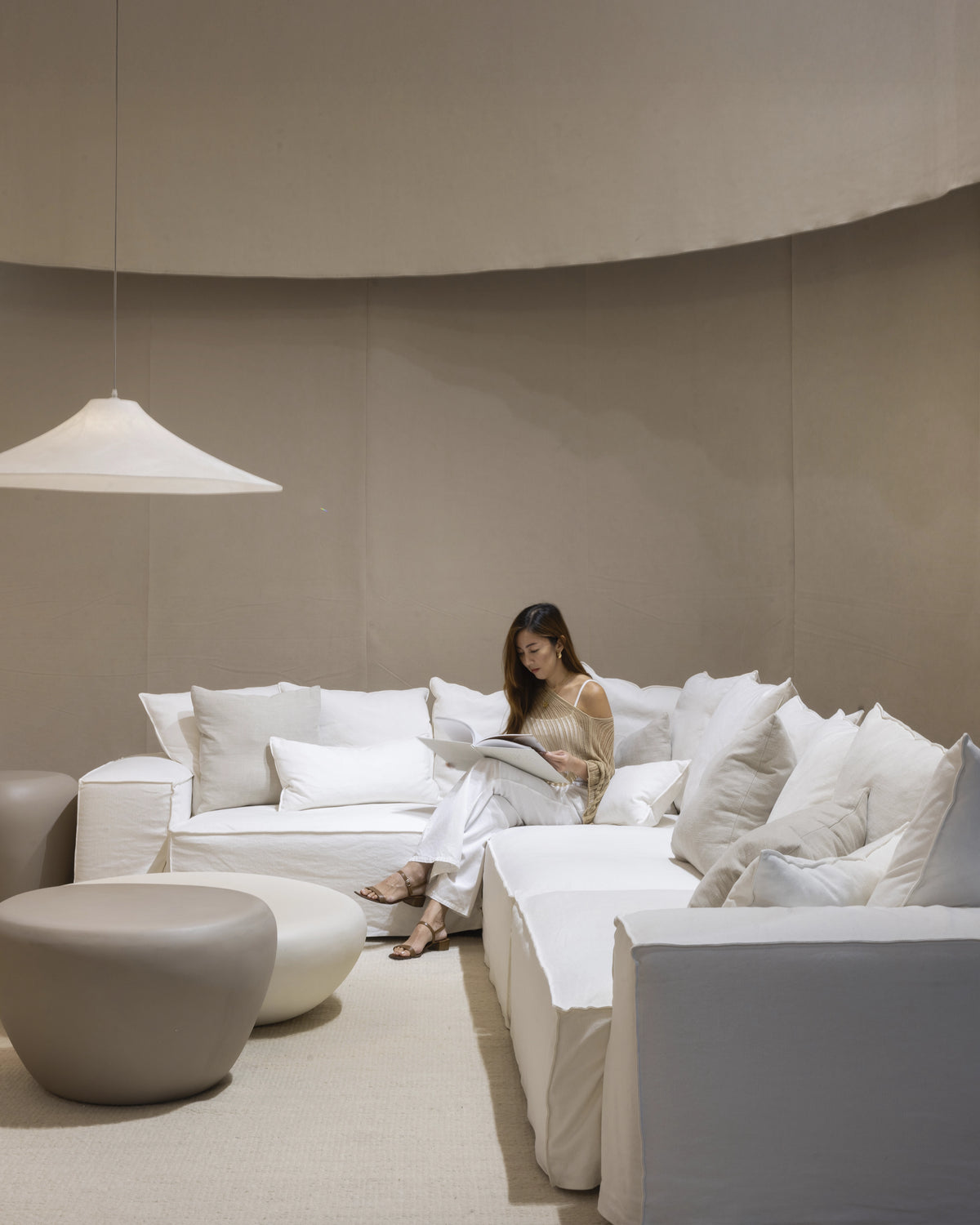 Sofá rinconera modular personalizable moderno grande Milos