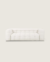Modern medium white linear 3-seater Mykonos sofa