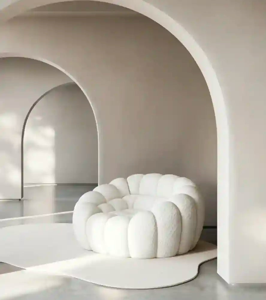 Sillón Miami tapizado en Marea Creme 135 cm