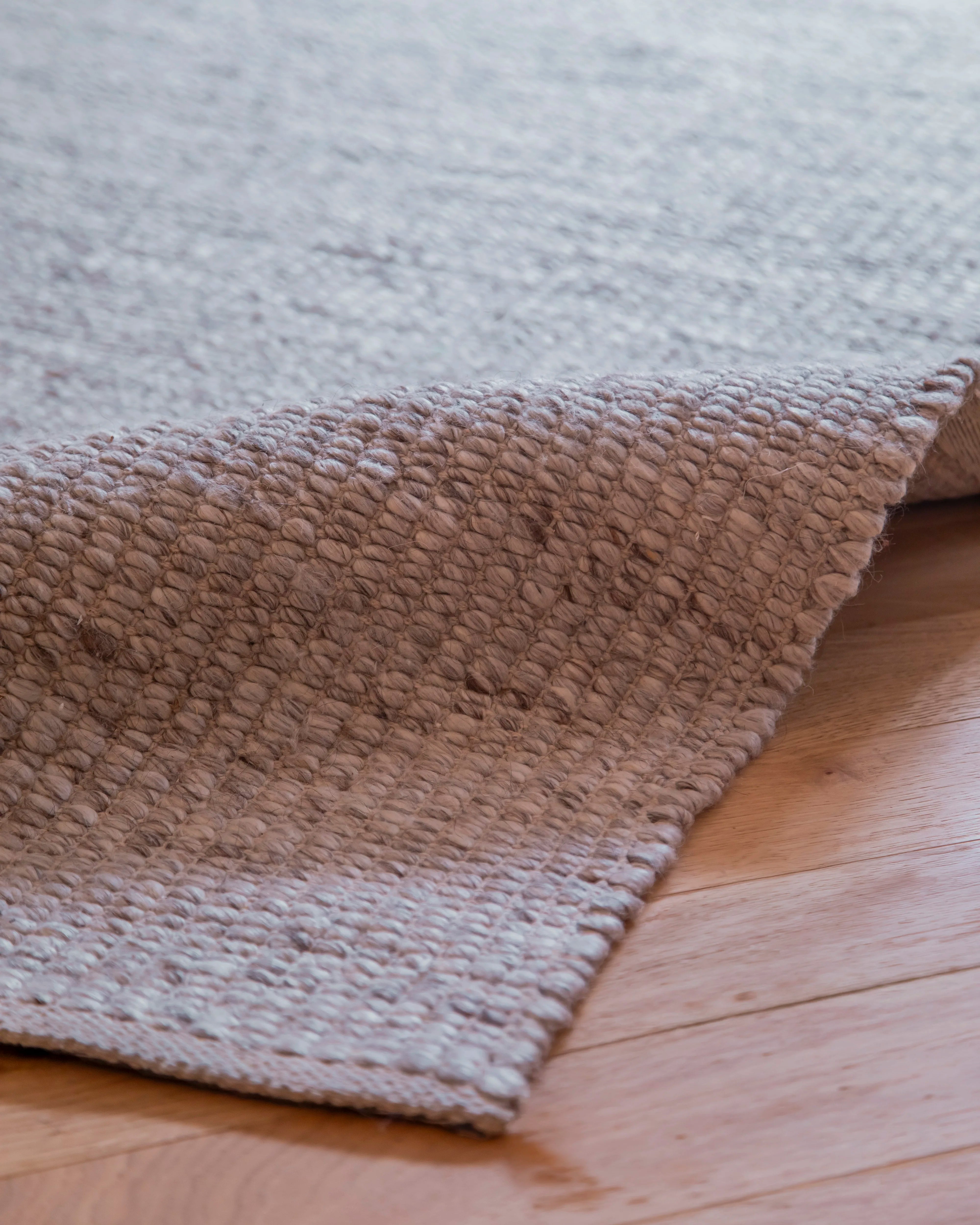 Alfombra de lana y poliester Birma Beige