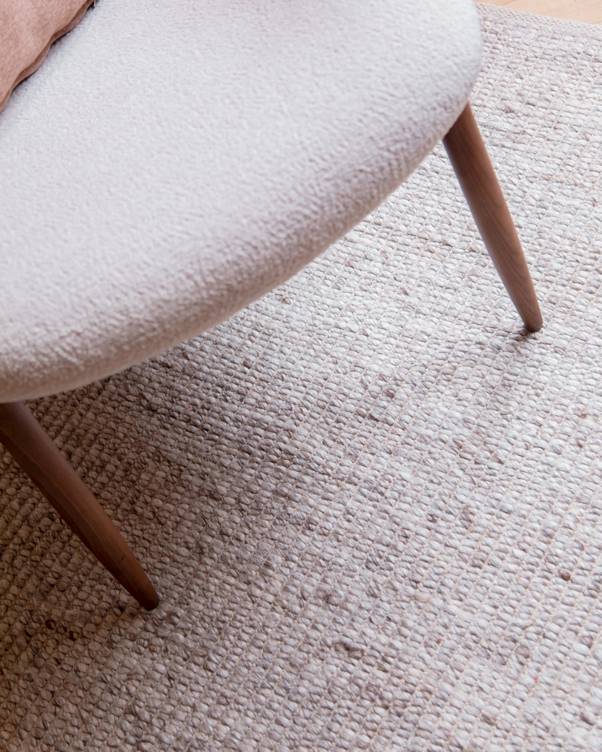 Tapis Birma beige en laine et polyester