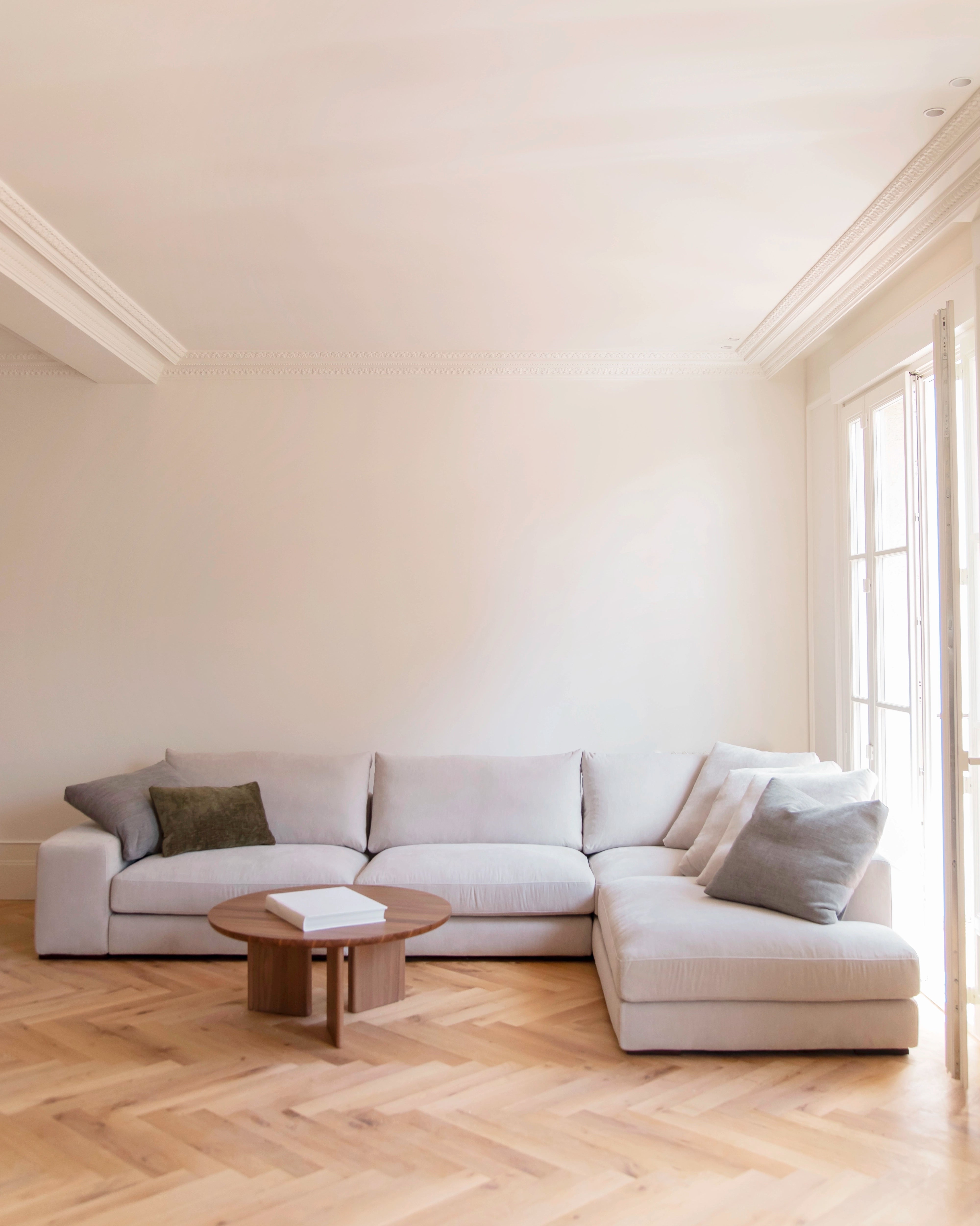 Sofá Boston 3 plazas con chaise longue con tapicería personalizable 356 cm