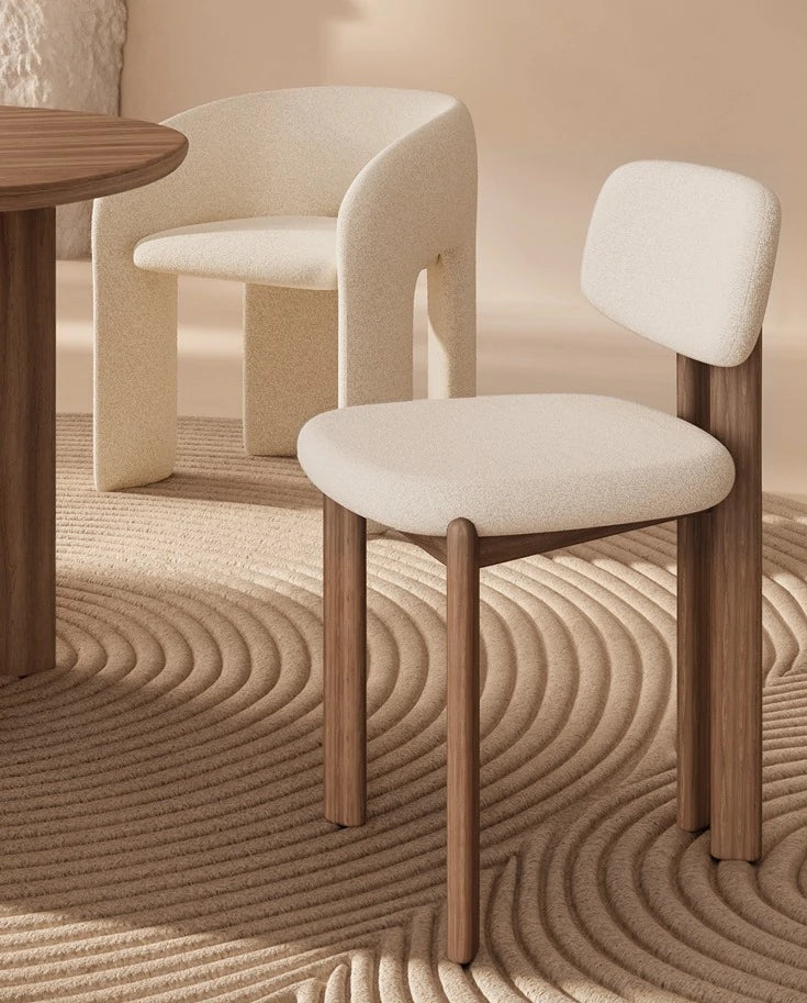 Silla Lea en tapicería dolmen creme