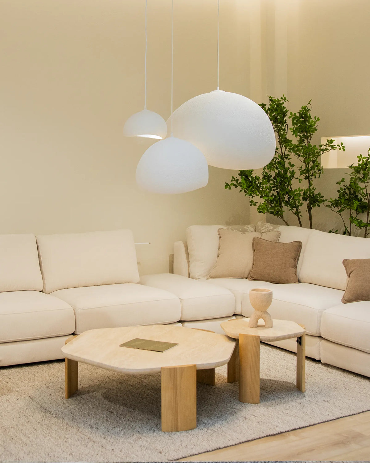 Lámpara techo colgante salón comedor resina multiformato artesanal orgánica Cloud
