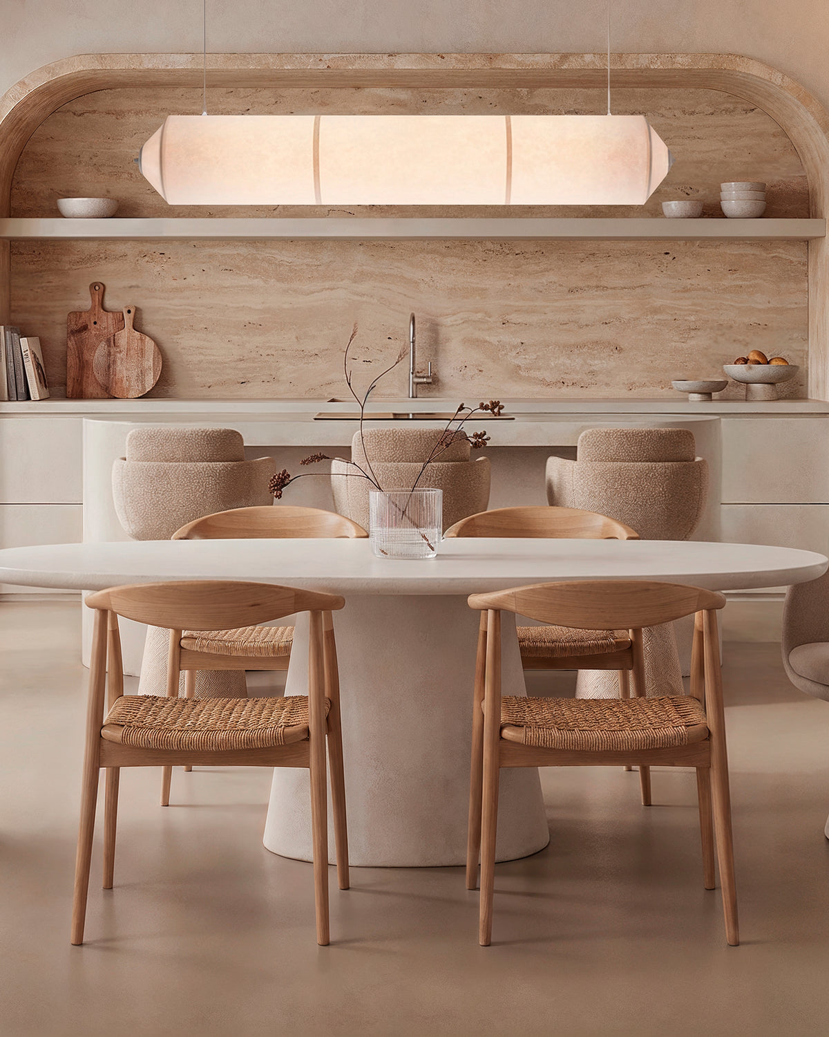 Silla de comedor con reposabrazos asiento de cuerda Korda