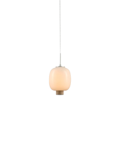 Lámpara techo colgante salón comedor cristal mediana artesanal ovalada Ánima