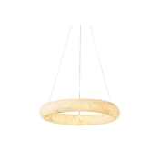 Halo small handcrafted circular natural silk pendant ceiling lamp for dining living room
