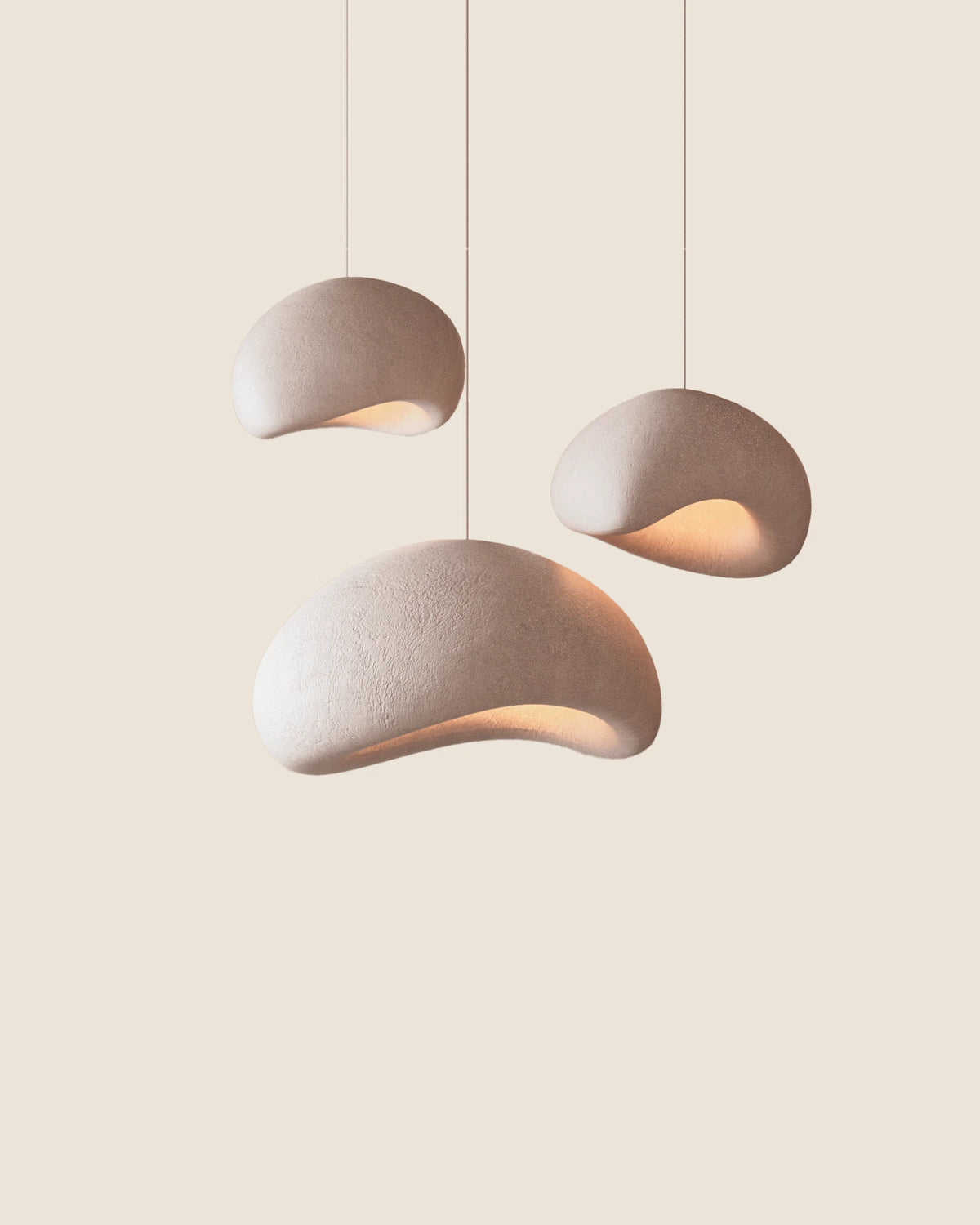Lámpara techo colgante salón comedor resina multiformato artesanal orgánica Cloud