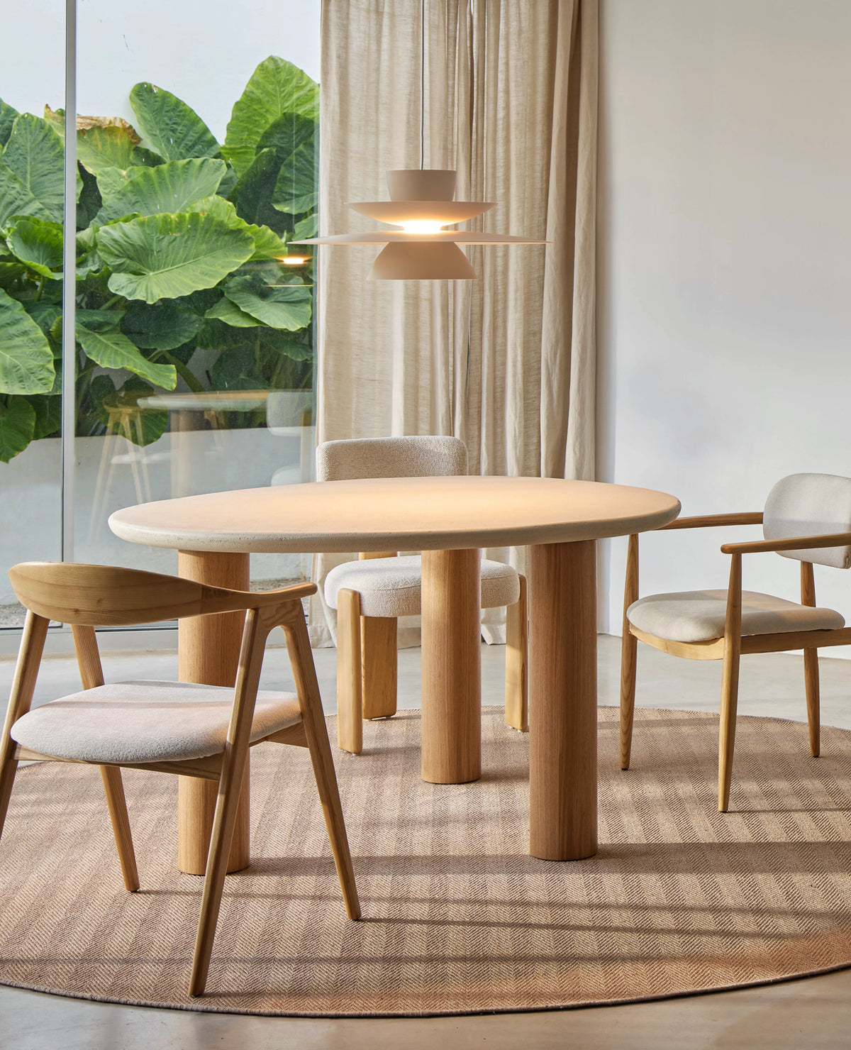 Lámpara techo colgante salón comedor aluminio lacado mediana artesanal cónica Nexo