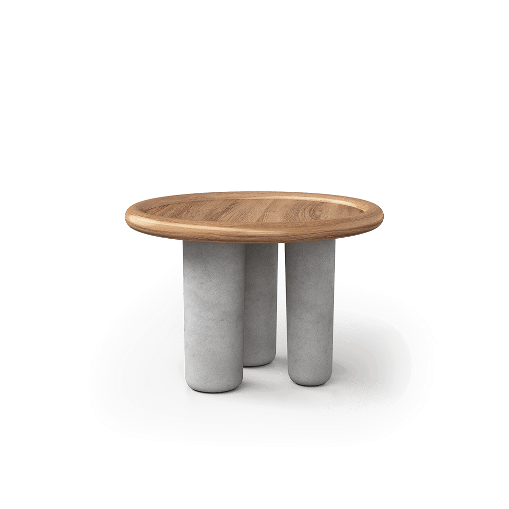 Alia Round Microcement Side Table