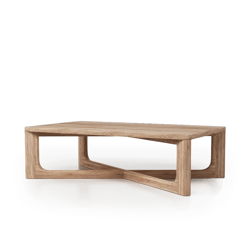 Mesa Amazonas de centro rectangular de madera de roble