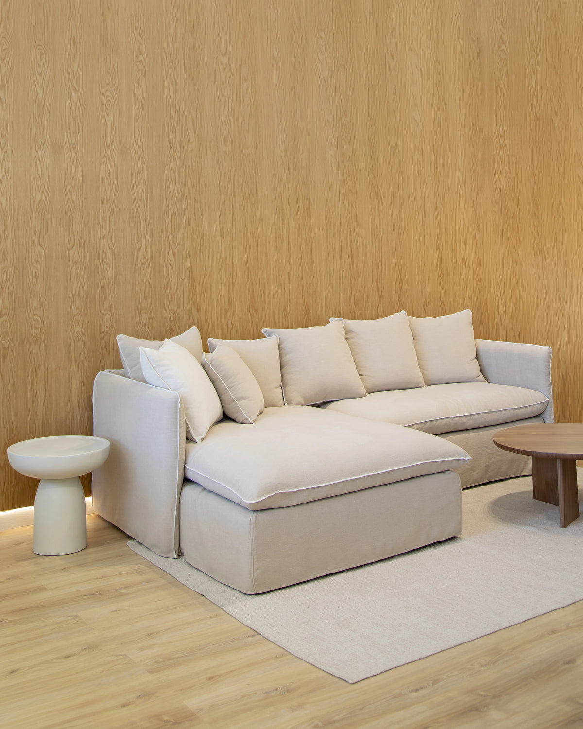 Sofá 4 plazas chaise longue colores personalizables modular grande París