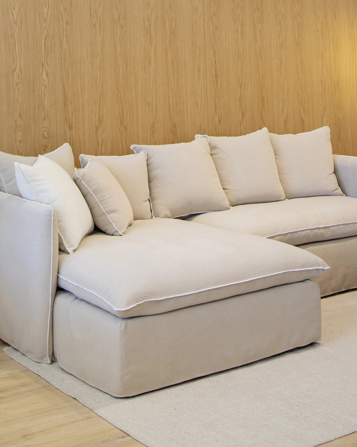 Sofá 4 plazas chaise longue colores personalizables modular grande París