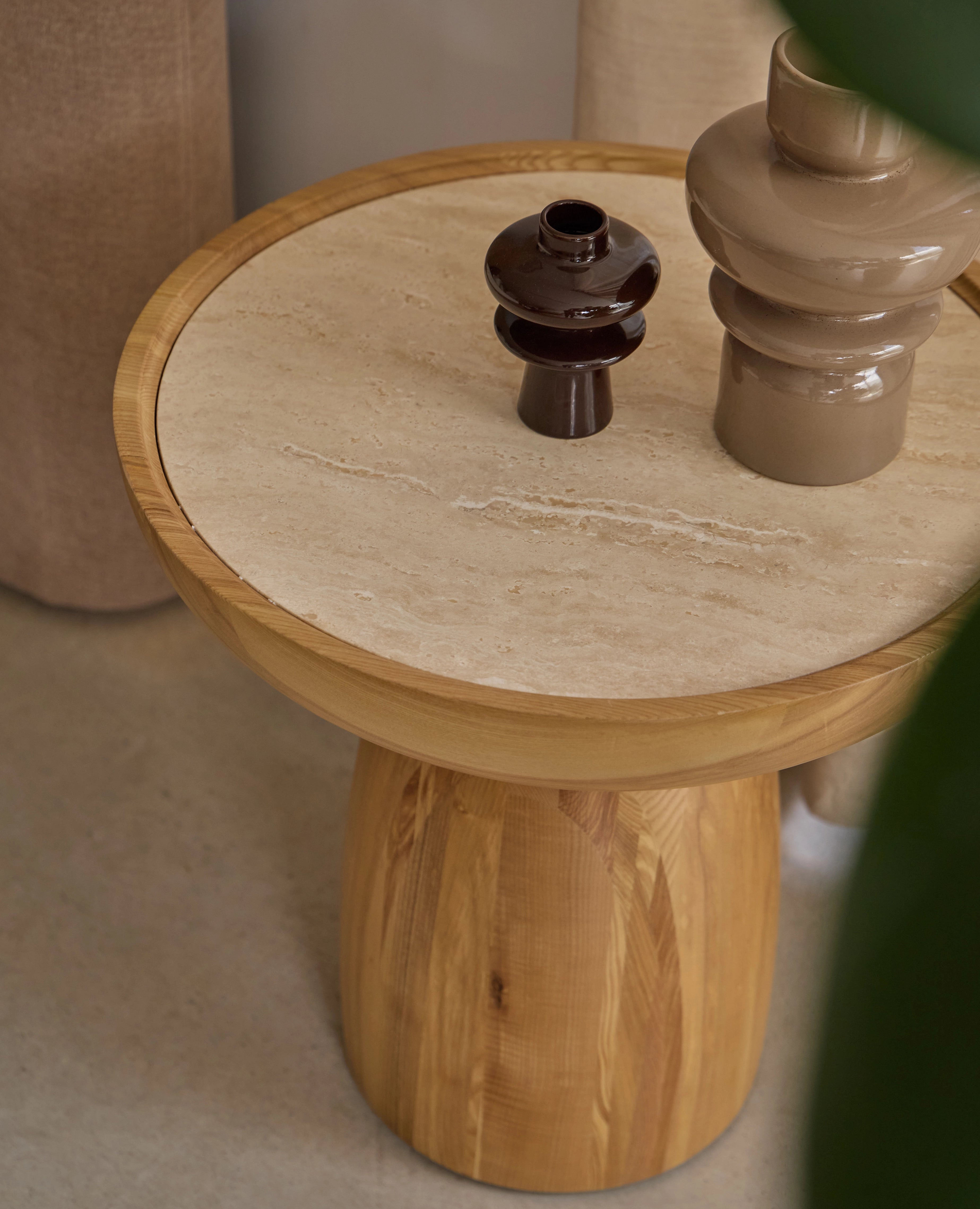 Table d'appoint ronde en microciment Ria