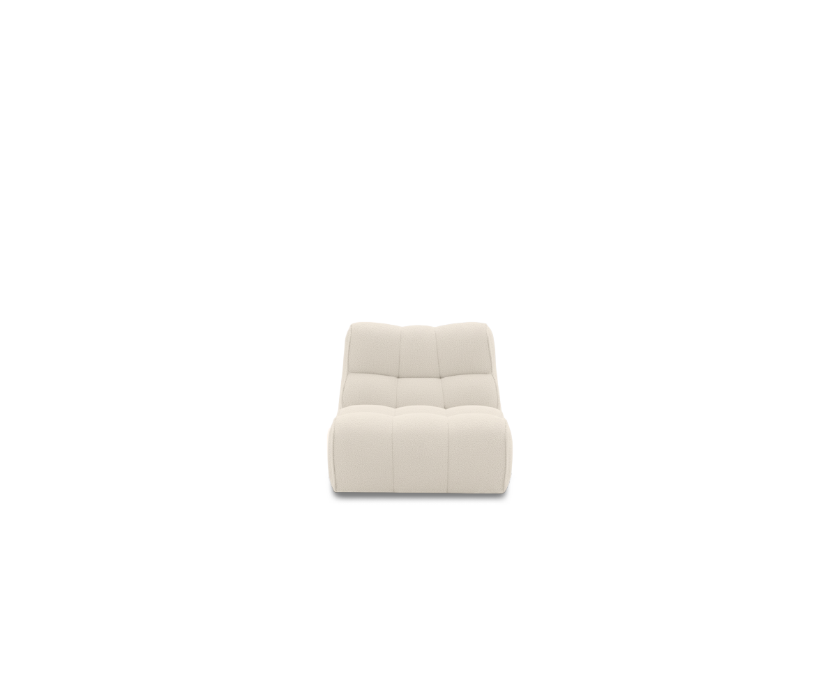 Sillón Nude tapizado en color blanco 65 cm