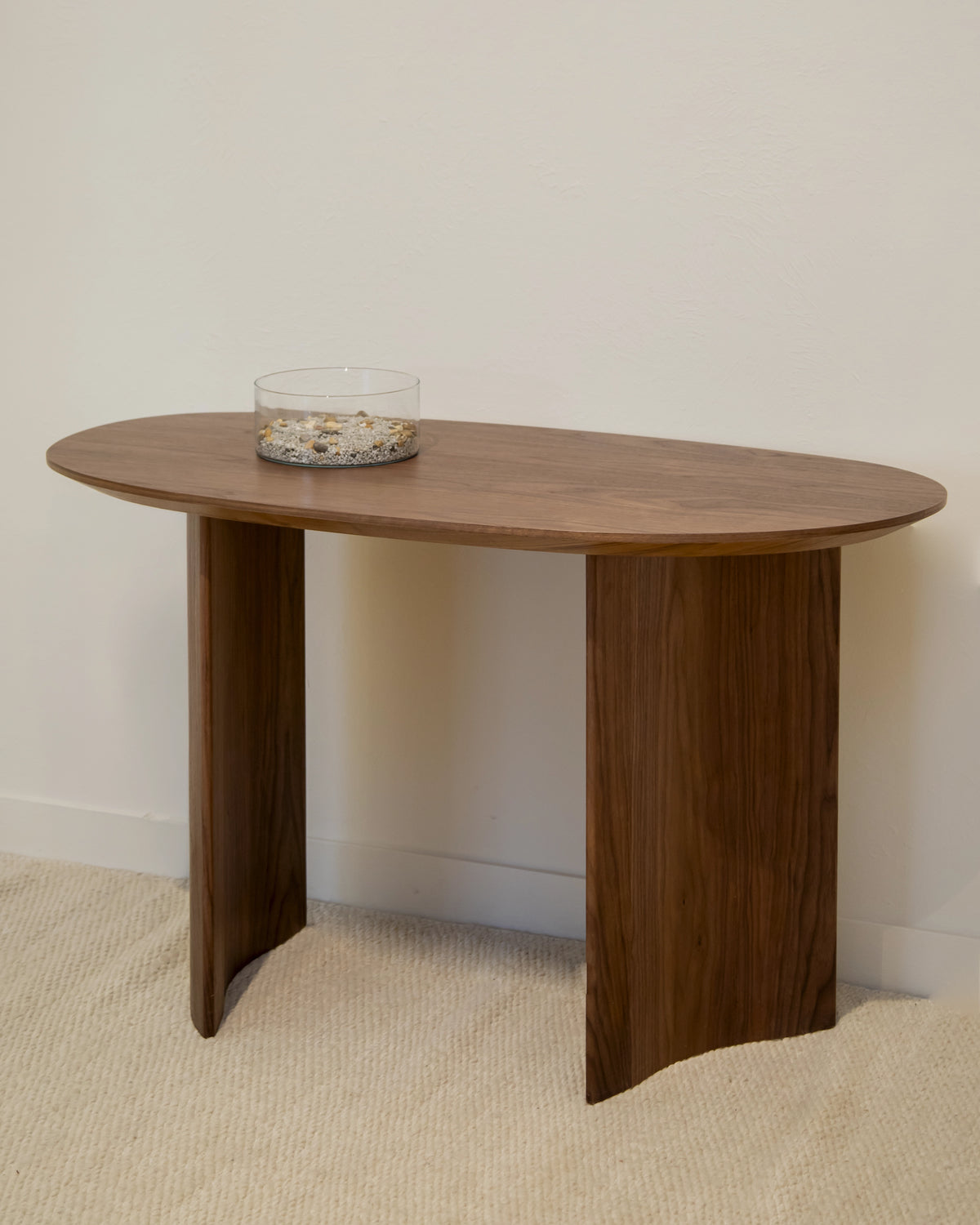 Brisa console table in different wood finishes