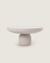 Large round premium microcement coffee table for living/dining room, Natural Rin