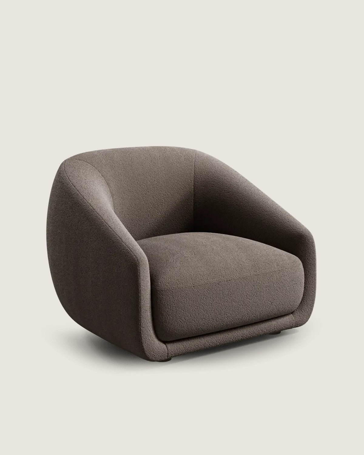 Butaca tapizada para salón o dormitorio gris oscuro de diseño hecha a mano Boss